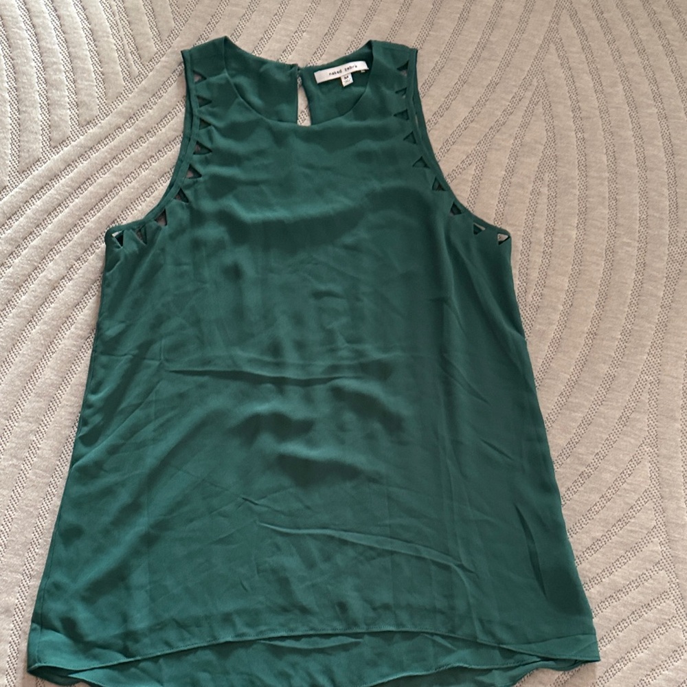 Naked Zebra Teal Sleeveless Tank Top